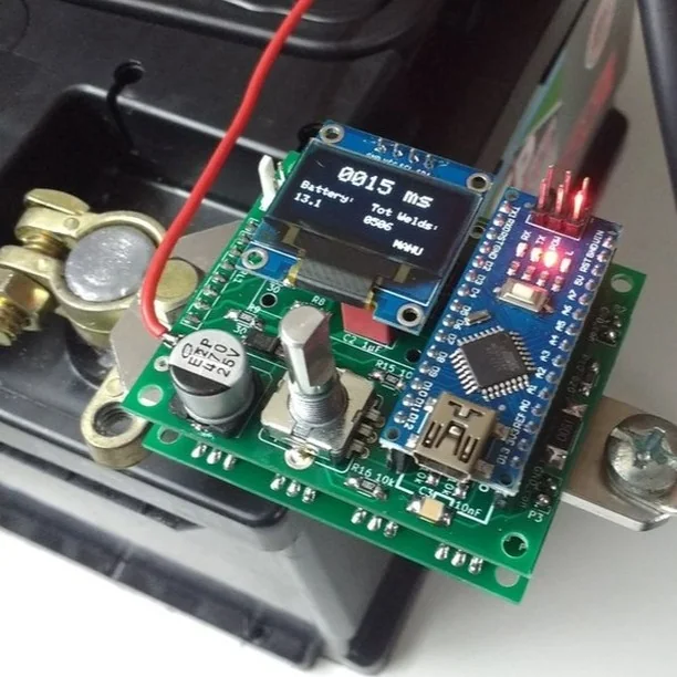 Battery management system monitoring PCB with display